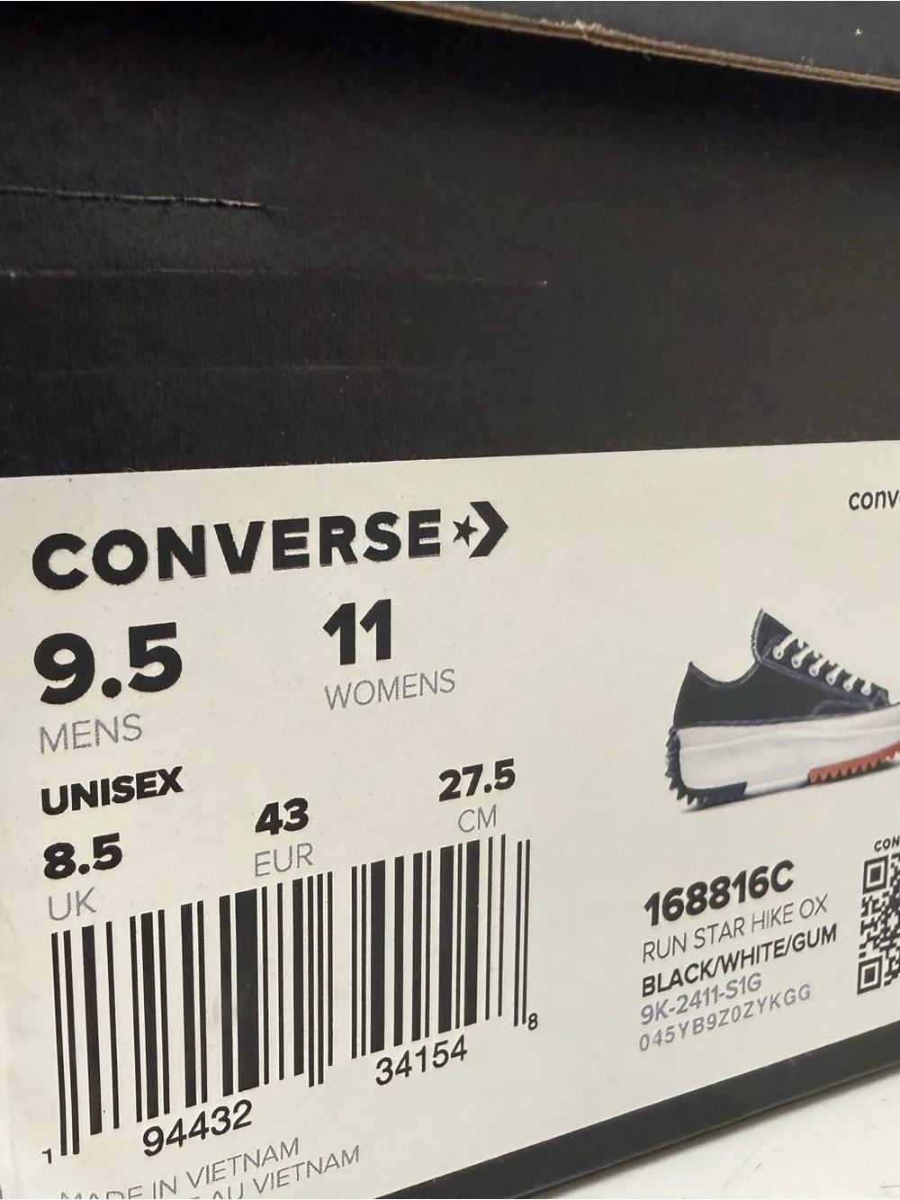 Converse Black Platform Run Star Hike Low Top Sneakers - Picture 7 of 7